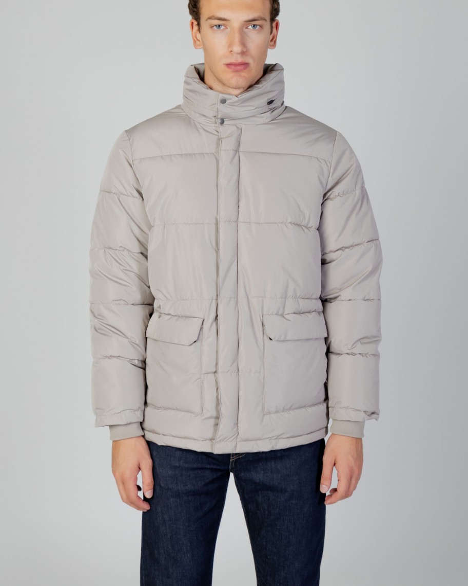 Uomo Aquascutum | Giubbotto Aquascutum Active Puffer Jacket Grigio