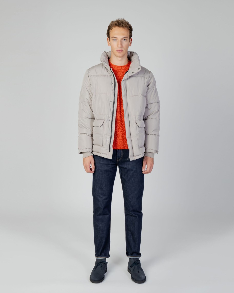 Uomo Aquascutum | Giubbotto Aquascutum Active Puffer Jacket Grigio