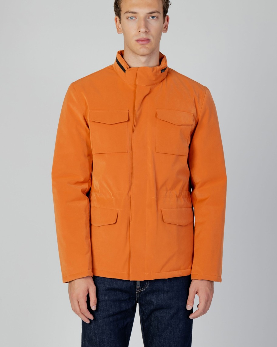 Uomo Aquascutum | Giacchetto Aquascutum Active Field Jacket Arancione