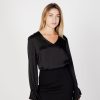 Donna Sandro Ferrone | Bluse Manica Lunga Sandro Ferrone Nero