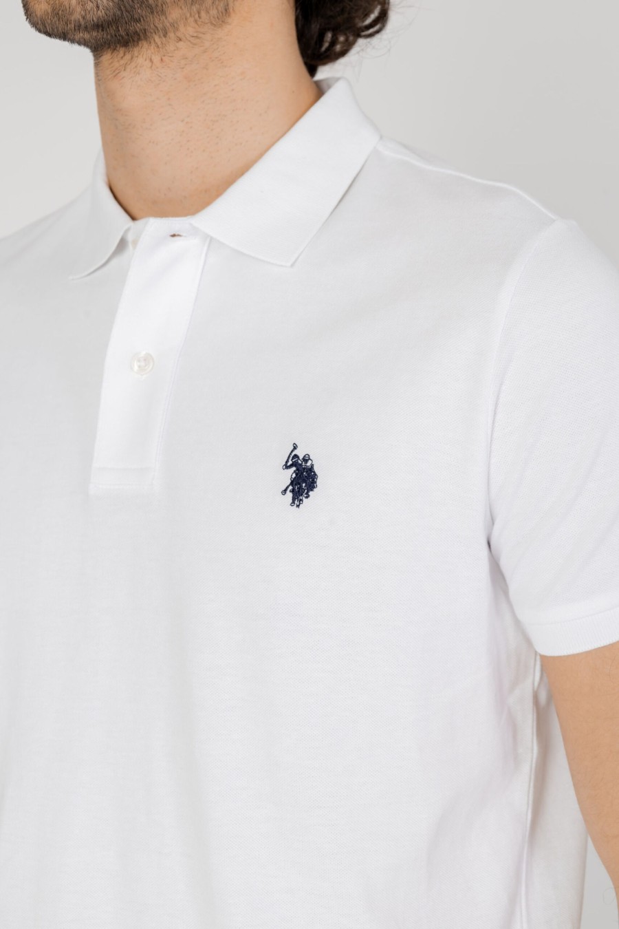 Uomo U.S. Polo Assn. | Polo Manica Corta U.S. Polo Assn. King Bianco