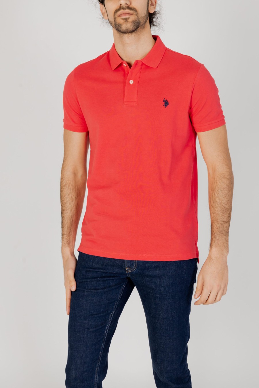 Uomo U.S. Polo Assn. | Polo Manica Corta U.S. Polo Assn. King Rosso