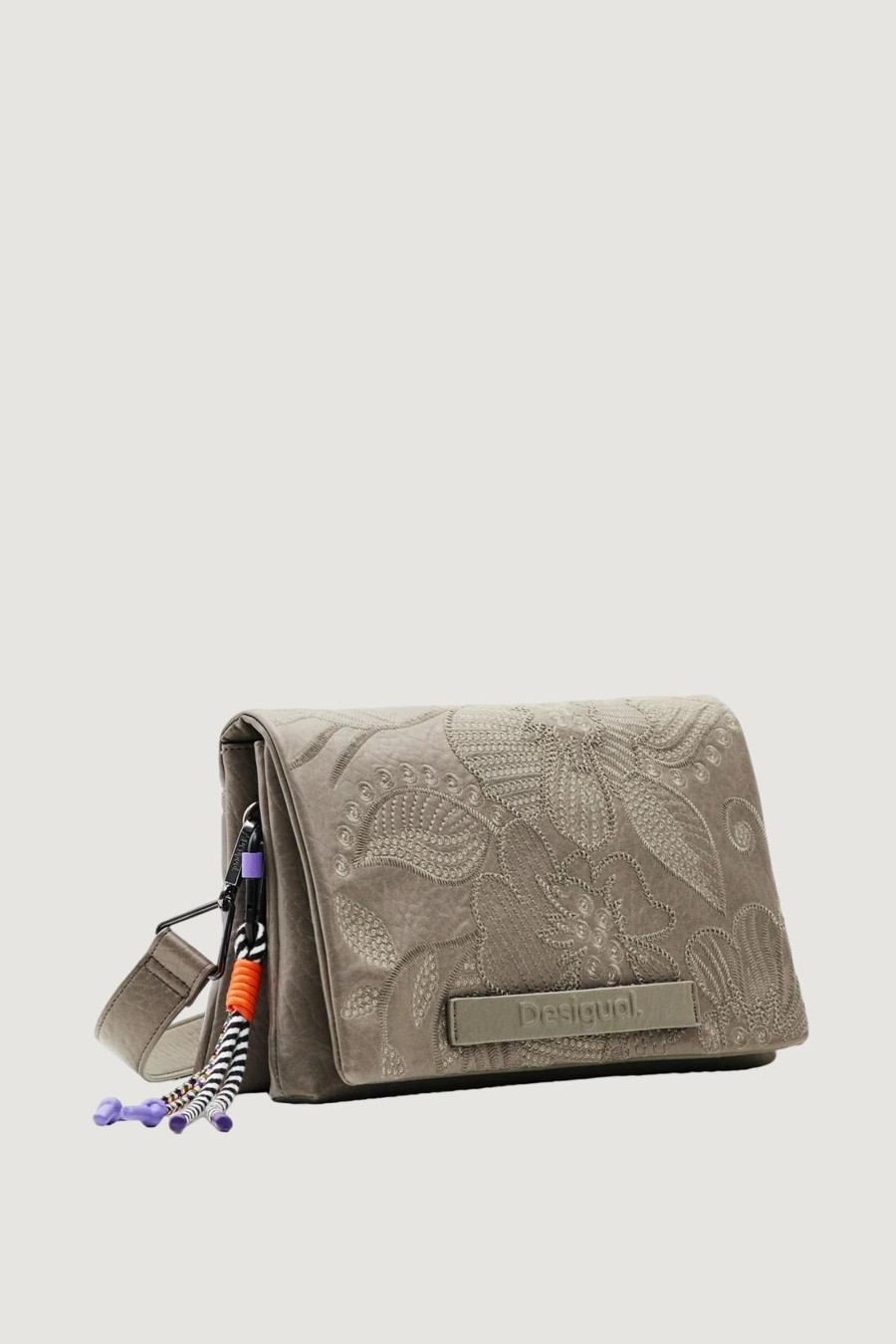 Donna Desigual | Borsa Desigual Bols_Alpha Dortmund Flap Grigio