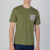 Uomo Aquascutum | T-Shirt Aquascutum Active Check Pocket Verde Oliva