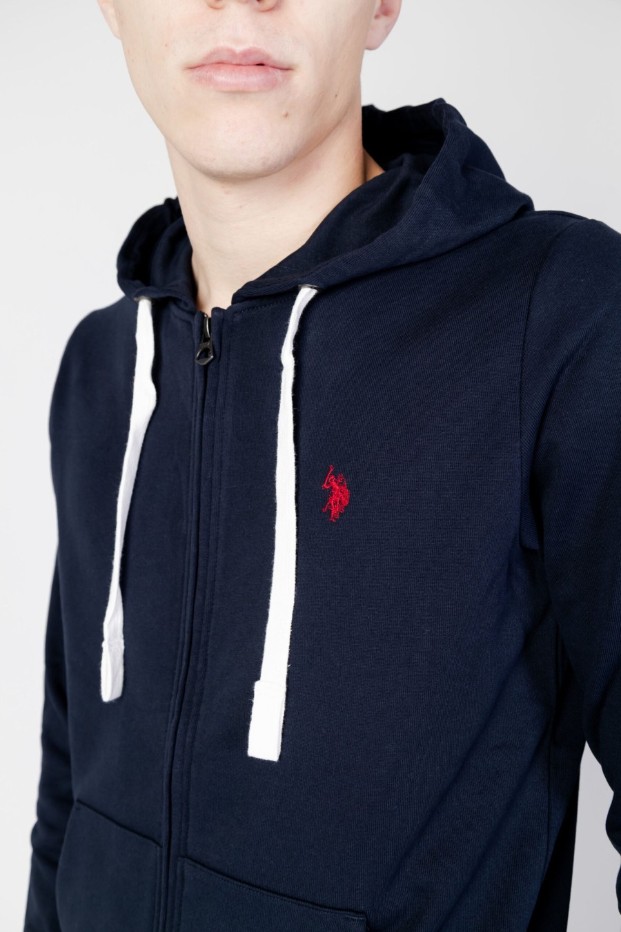 Uomo U.S. Polo Assn. | Felpa Con Cappuccio U.S. Polo Assn. Luke Eh33 Blu