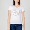 Donna Guess | T-Shirt Guess Cn 4G Logo Bianco