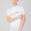 Uomo Liu-jo | T-Shirt Liu-Jo Signjeans Bianco