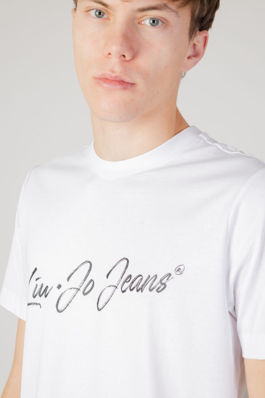 Uomo Liu-jo | T-Shirt Liu-Jo Signjeans Bianco