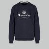 Uomo Aquascutum | Felpa Senza Cappuccio Aquascutum Active Big Logo Crew Neck Fleece Nero