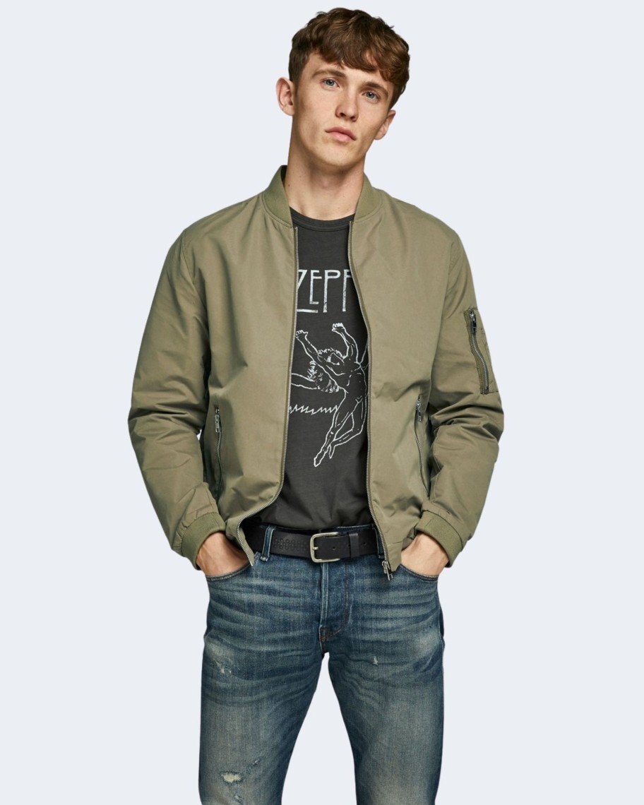 Uomo Jack Jones | Giacchetto Jack Jones Jjerush Bomber Noos Verde Oliva