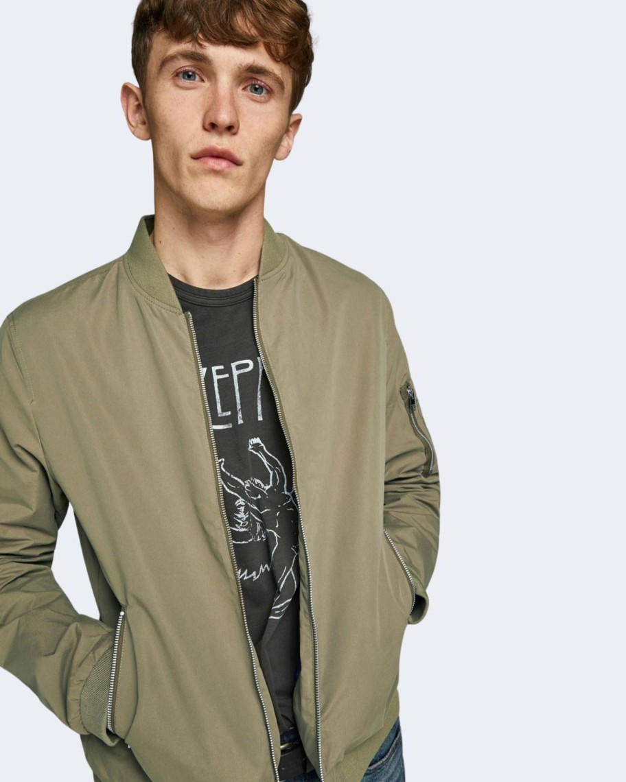 Uomo Jack Jones | Giacchetto Jack Jones Jjerush Bomber Noos Verde Oliva