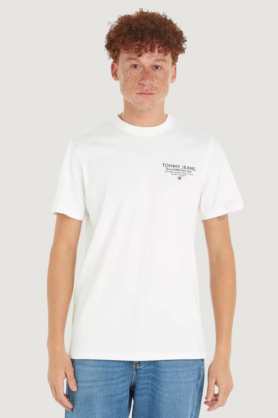 Uomo Tommy Hilfiger | T-Shirt Tommy Hilfiger Esstnl Grap Bianco