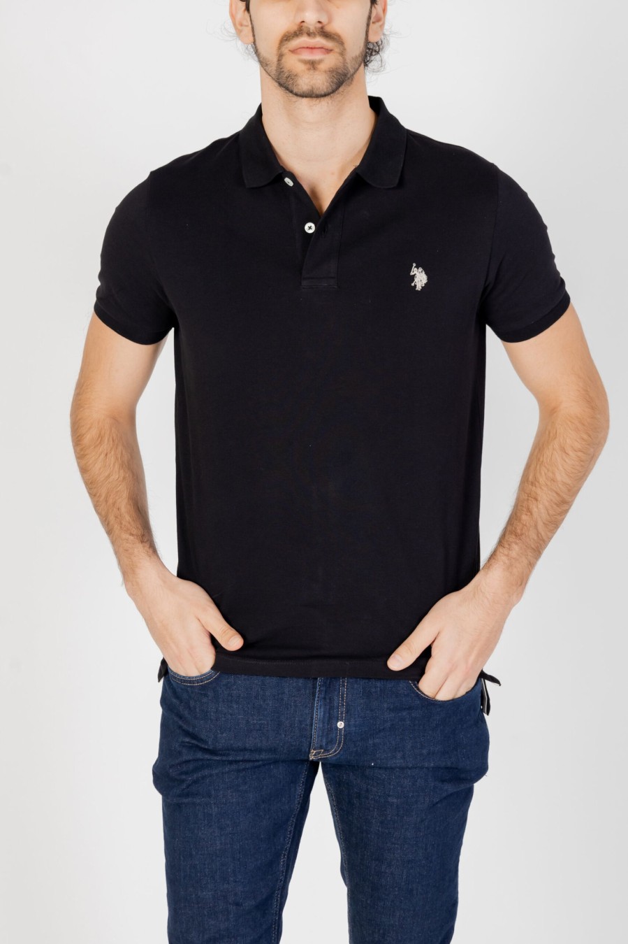 Uomo U.S. Polo Assn. | Polo Manica Corta U.S. Polo Assn. King Nero