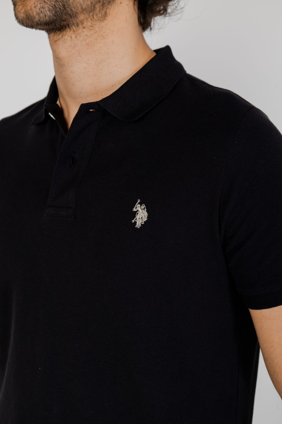 Uomo U.S. Polo Assn. | Polo Manica Corta U.S. Polo Assn. King Nero