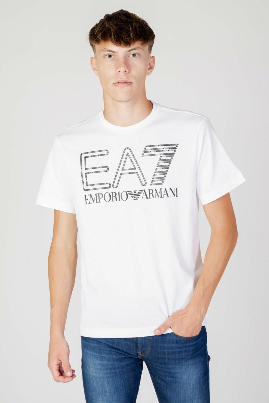 Uomo EA7 | T-Shirt Ea7 Bianco