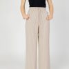 Donna Only | Pantaloni Bootcut Only Onlmette Life Wide Striped Wvn Beige Scuro