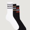 Uomo Boss | Calzini Lunghi Boss 3P Rib Stripe Cc Nero