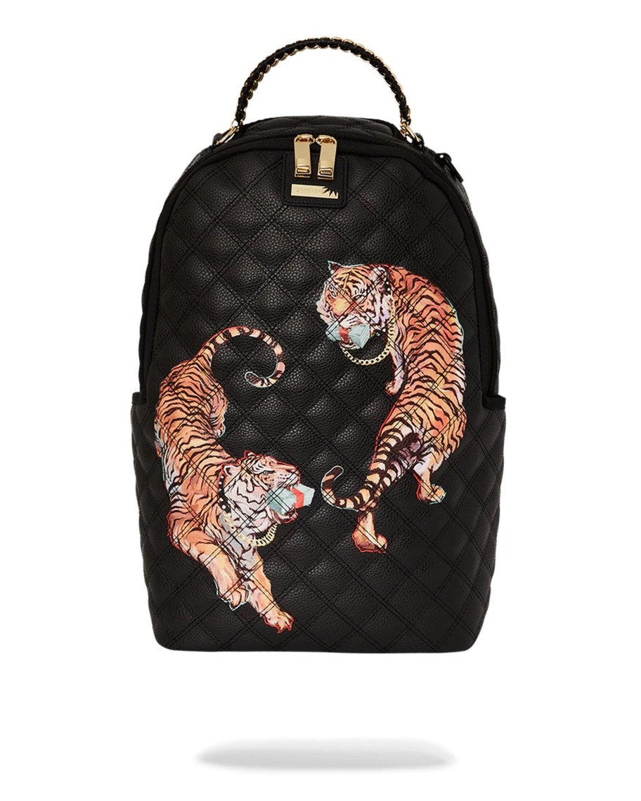 Uomo Sprayground | Zaino Sprayground Money Tigers Backpack Nero