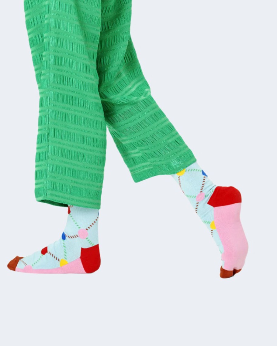 Donna Happy Socks | Calzini Happy Socks Argyle Dot Sock Celeste