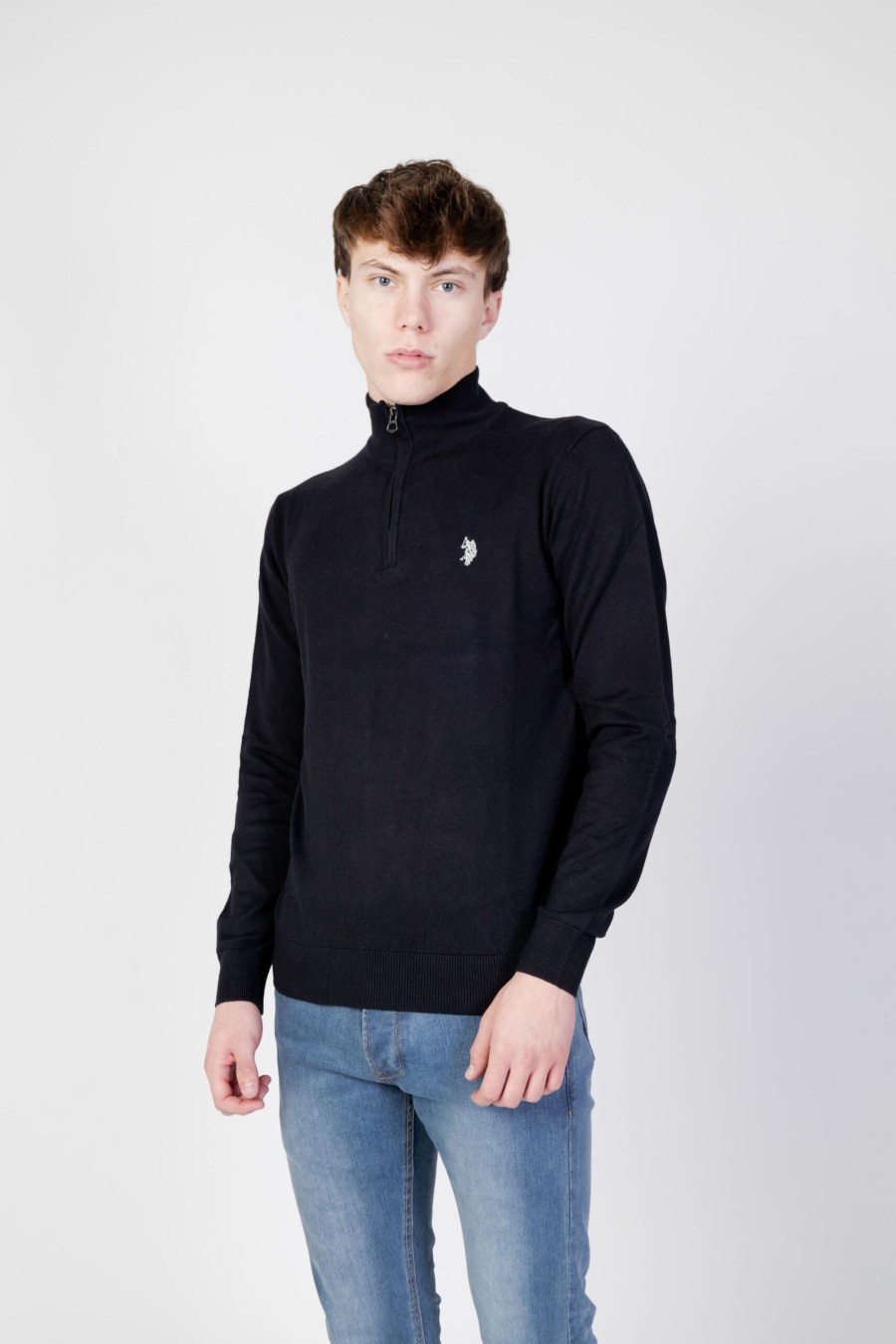 Uomo U.S. Polo Assn. | Maglione U.S. Polo Assn. Kirk Eh03 Nero