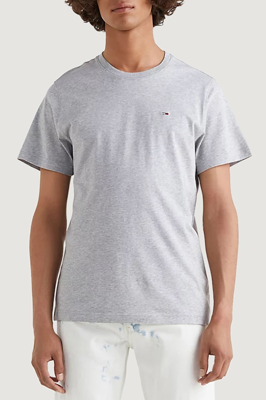 Uomo Tommy Hilfiger | T-Shirt Tommy Hilfiger Original Jersey Tee Grigio Chiaro