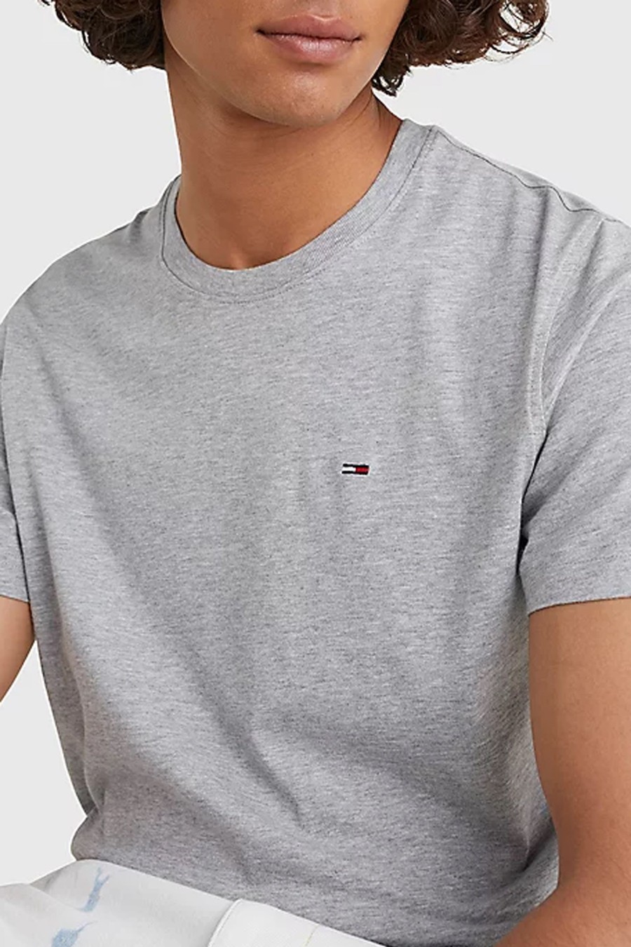 Uomo Tommy Hilfiger | T-Shirt Tommy Hilfiger Original Jersey Tee Grigio Chiaro