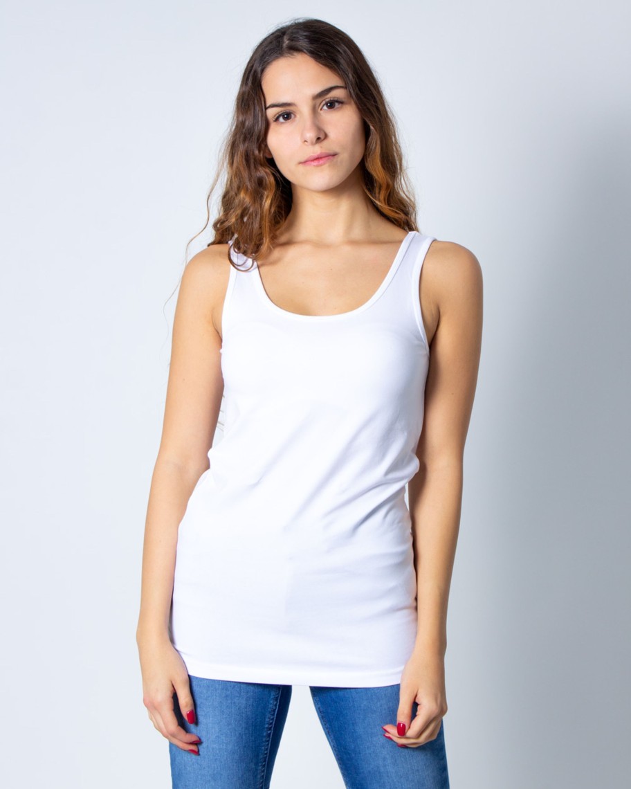 Donna Only | Canotta Only Live Love Tank Top Noos Bianco