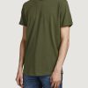 Uomo Jack Jones | T-Shirt Jack Jones Jjebasher Tee O-Neck Ss Noos Verde Oliva