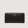 Donna Calvin Klein | Portafoglio Grande Calvin Klein Re-Lock Z/A Lg Pbl Nero