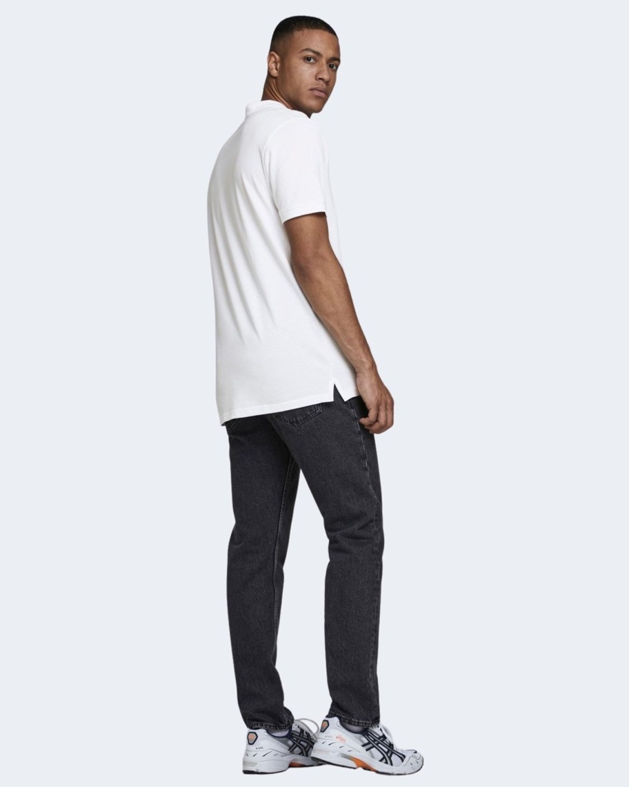 Uomo Jack Jones | Polo Manica Corta Jack Jones Noos - Jjebasic Polo Ss Noos Bianco