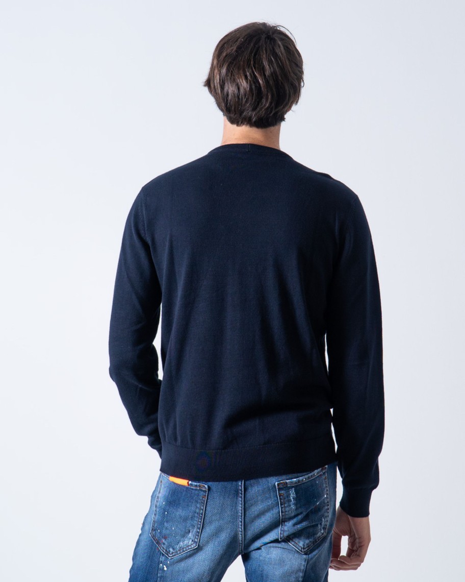 Uomo Armani Exchange | Maglia Armani Exchange Pullover Knitted Blu