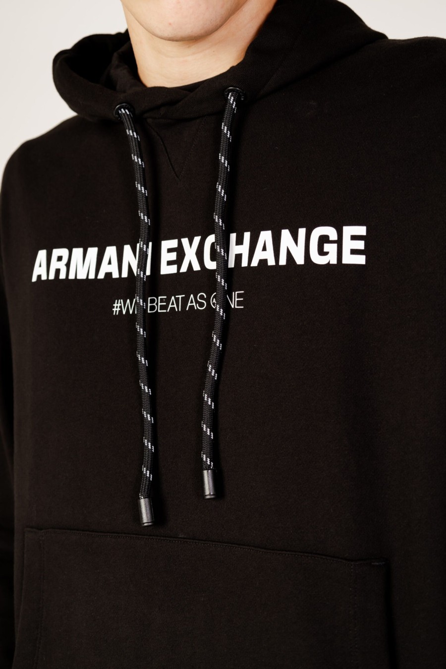 Uomo Armani Exchange | Felpa Con Cappuccio Armani Exchange Nero