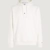 Uomo Tommy Hilfiger | Felpa Con Cappuccio Tommy Hilfiger Tjm Reg Tonal Linear Bianco