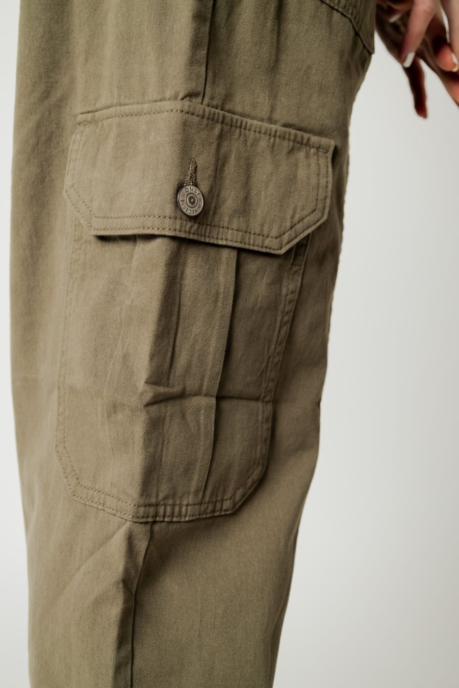 Donna Only | Pantaloni Only Onlselina Hw Cargo Verde Oliva