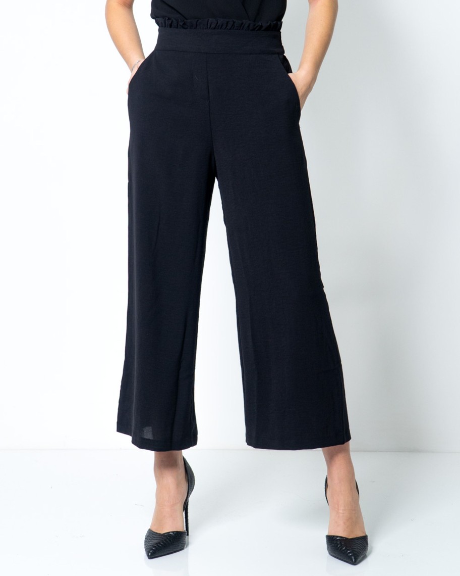 Donna Vila Clothes | Pantaloni A Palazzo Vila Clothes Virasha Hwrx Cropped Wide Pant - Noos Nero