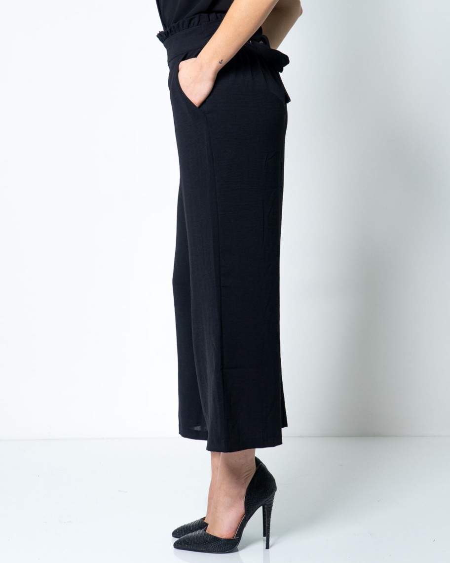 Donna Vila Clothes | Pantaloni A Palazzo Vila Clothes Virasha Hwrx Cropped Wide Pant - Noos Nero