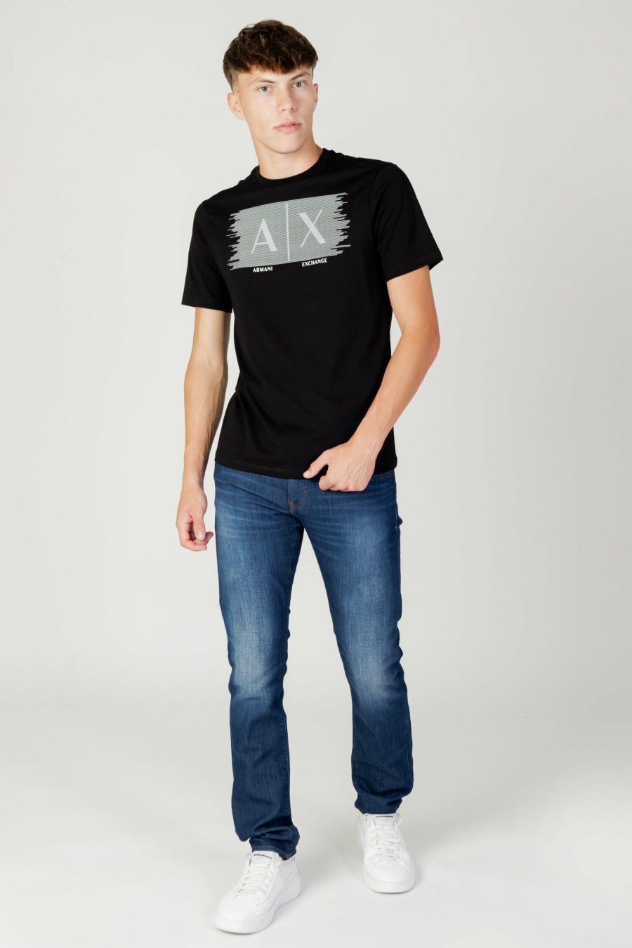 Uomo Armani Exchange | T-Shirt Armani Exchange Nero