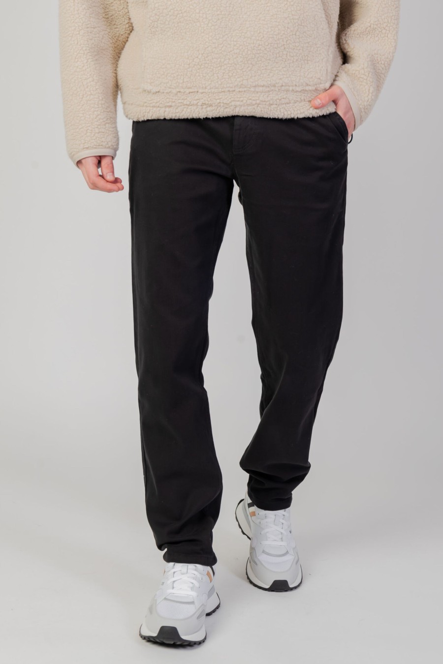 Uomo Boss | Pantaloni Tapered Boss Chino Nero