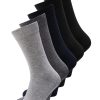 Uomo Jack Jones | Calzini Lunghi Jack Jones Jens 5 Pack Noos Grigio Scuro