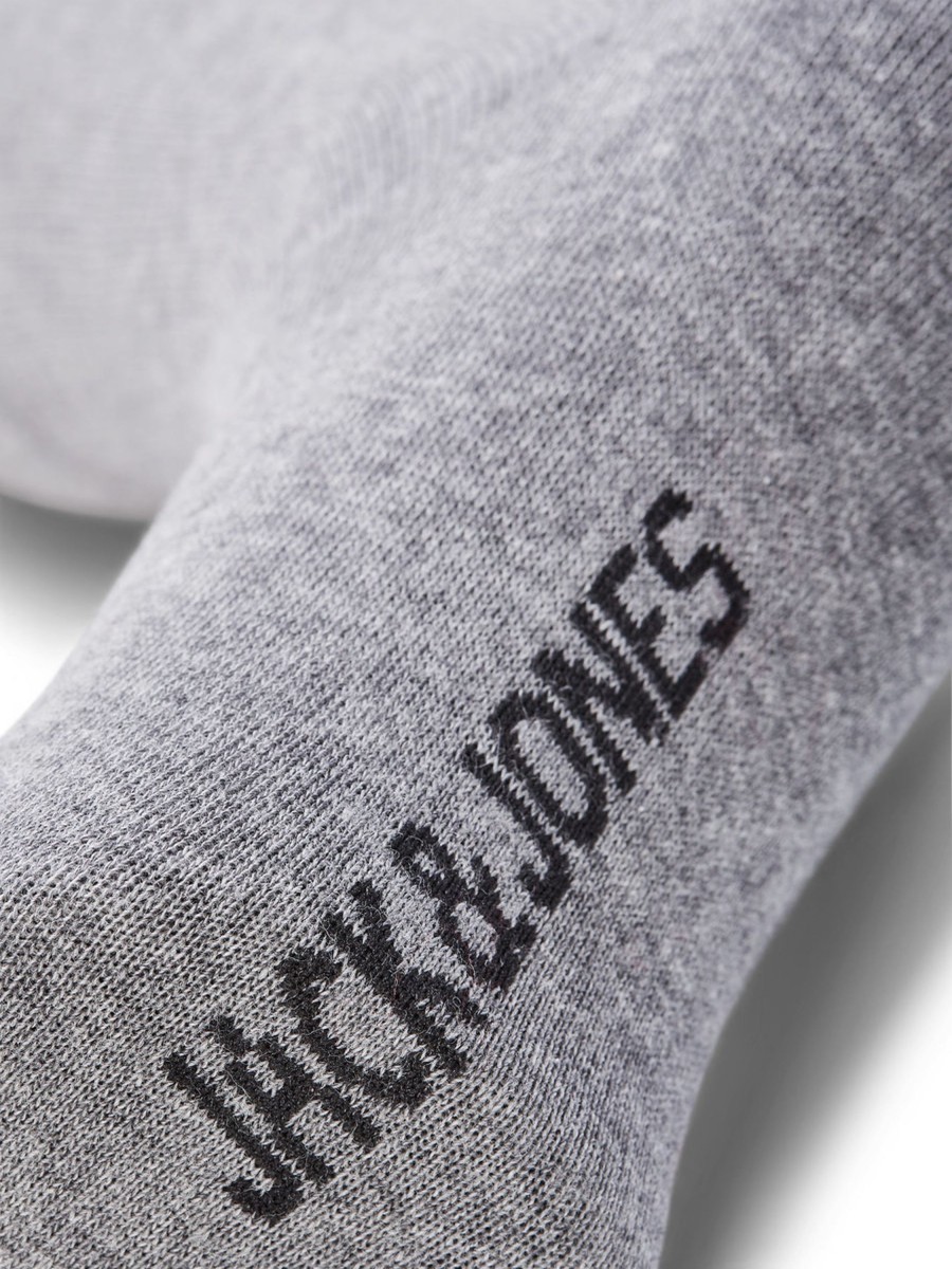 Uomo Jack Jones | Calzini Lunghi Jack Jones Jens 5 Pack Noos Grigio Scuro