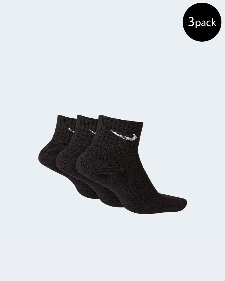 Uomo Nike | Calzini Corti Nike Everyday Cushioned 3Pack Nero