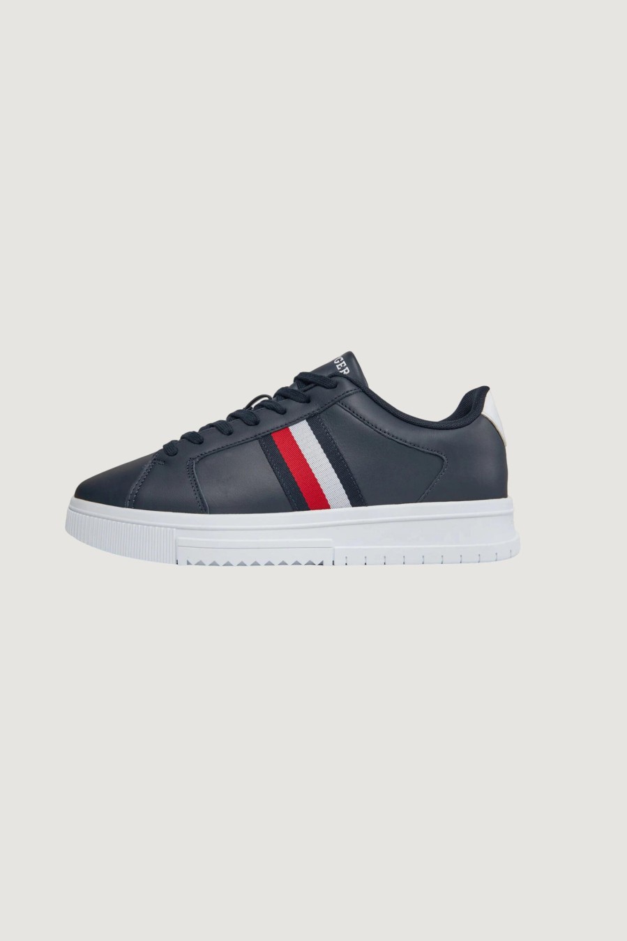 Uomo Tommy Hilfiger | Sneakers Tommy Hilfiger Supercup Lth Stripes Blu