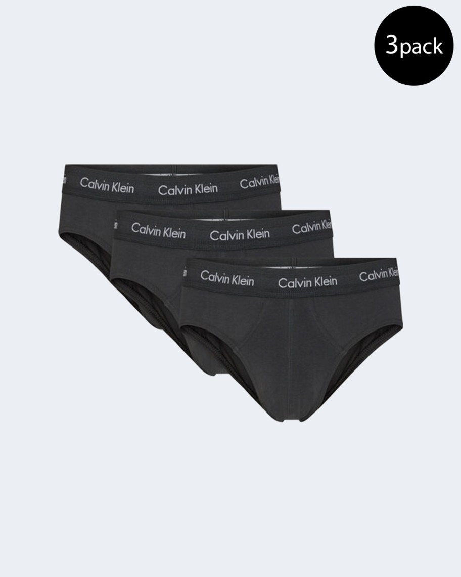 Uomo Calvin Klein | Slip Calvin Klein Underwear 3P Hip Brief Nero