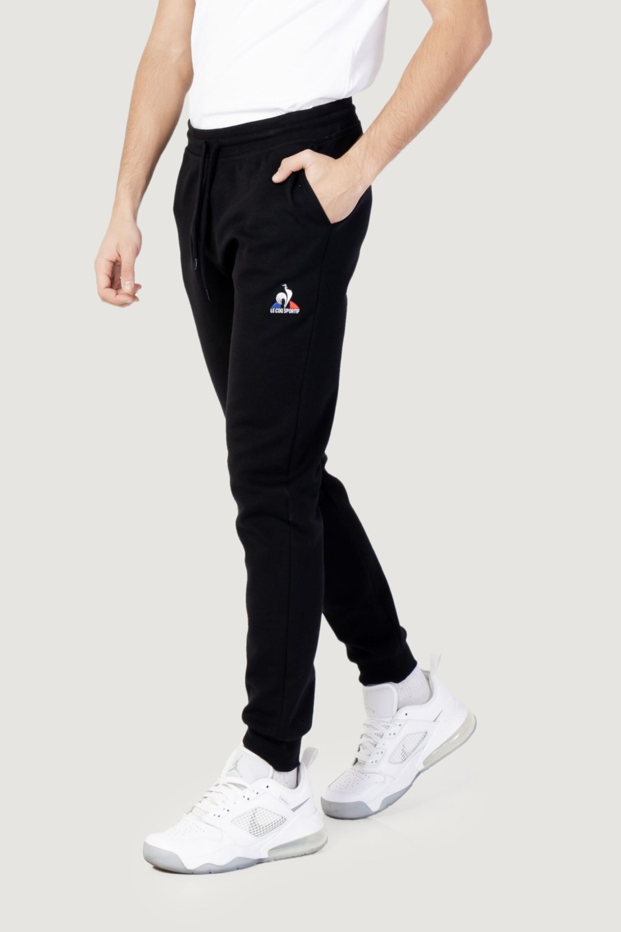 Uomo Le Coq Sportif | Pantaloni Sportivi Le Coq Sportif Ess Pant Regular N°4 Nero