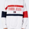 Uomo Tommy Hilfiger | Felpa Con Cappuccio Tommy Hilfiger Tjm Skater Archive B Bianco