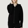 Donna Guess | Felpa Con Cappuccio Guess Active Allie Scuba Hoodie Zip Sweatsh Nero