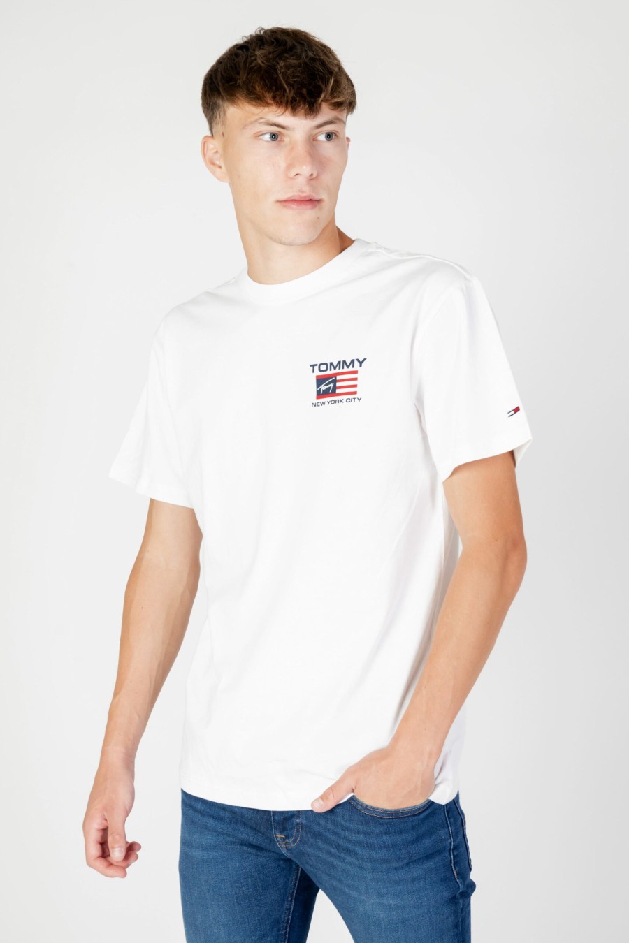 Uomo Tommy Hilfiger | T-Shirt Tommy Hilfiger Tjm Clsc Athletic Bianco