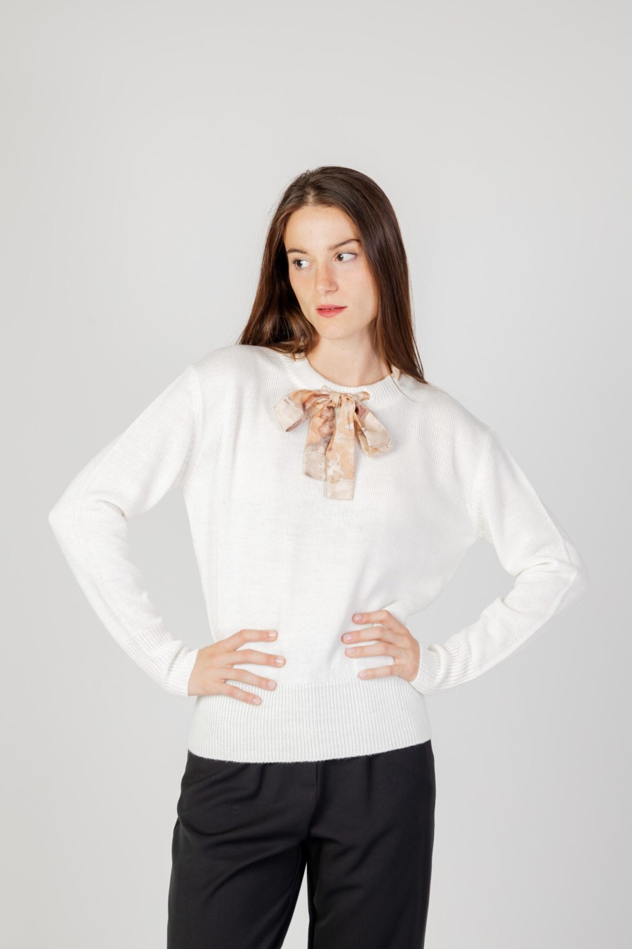 Donna Alviero Martini Prima Classe | Maglione Alviero Martini Prima Classe Panna