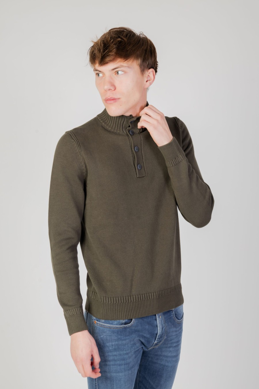 Uomo Diktat | Maglione Diktat Verde Oliva