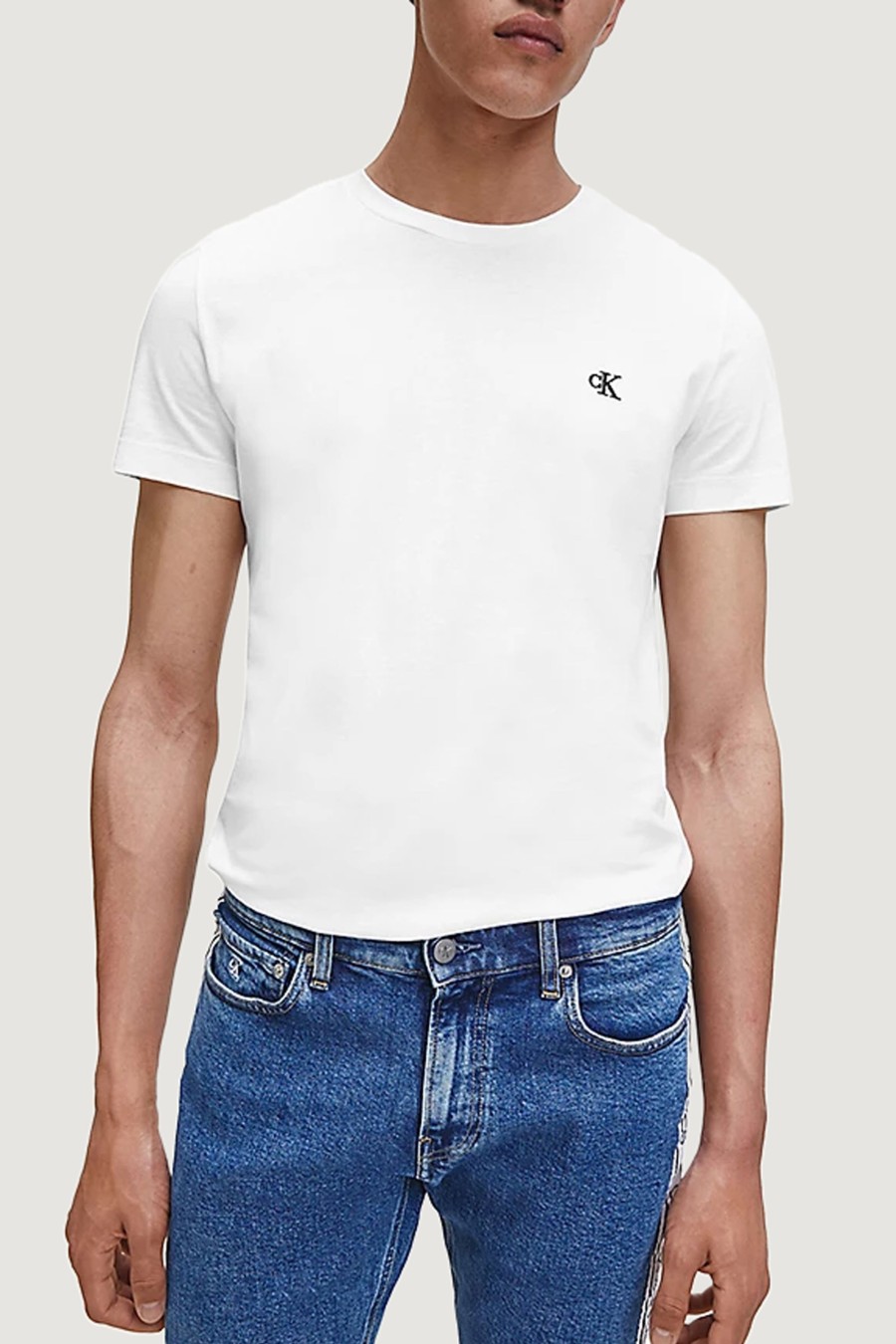 Uomo Calvin Klein | T-Shirt Calvin Klein Essential Slim Tee Bianco